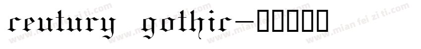 ceutury gothic字体转换